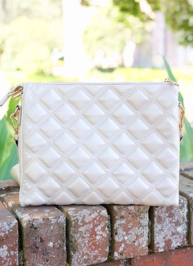 Caroline Hill Ariana Crossbody Pearl Quilted DQ