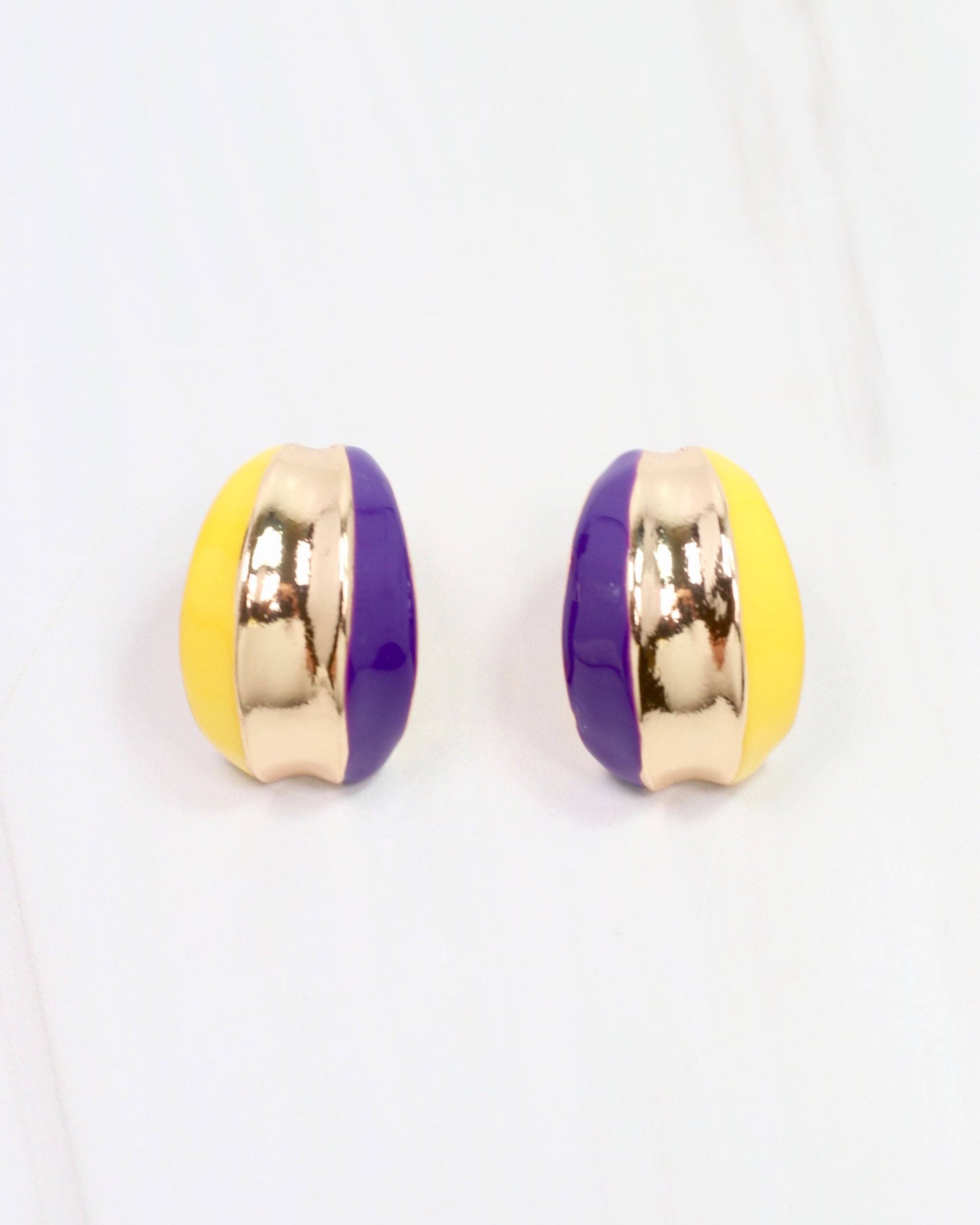 Penney Hoop Earring Purple Yellow