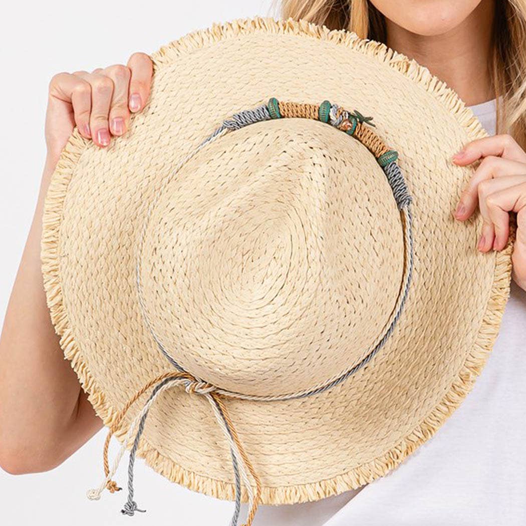 Straw Sunhat with starfish band
