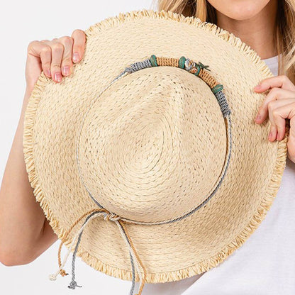 Straw Sunhat with starfish band