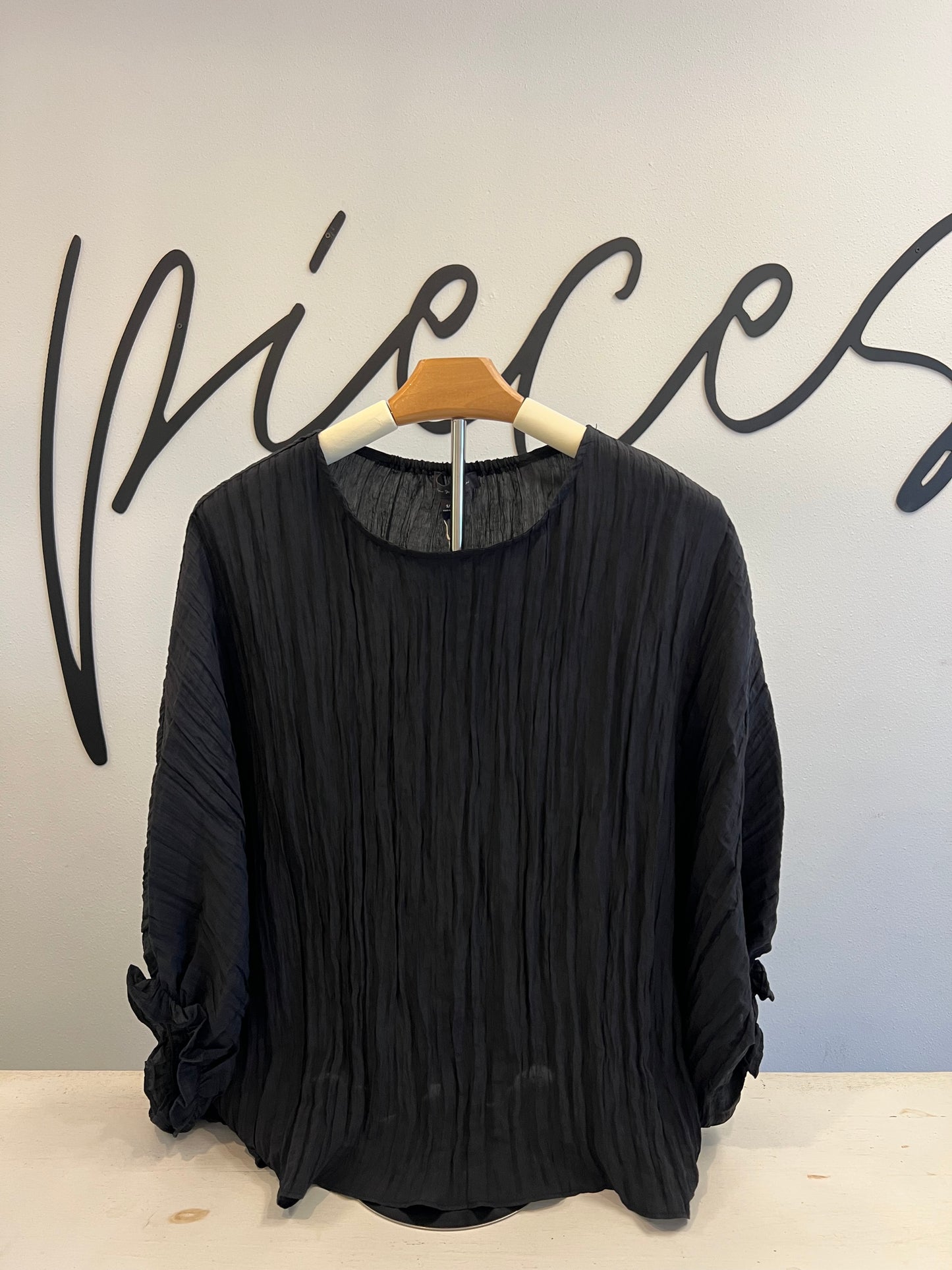 The Erin Loose Fit Crinkle Top