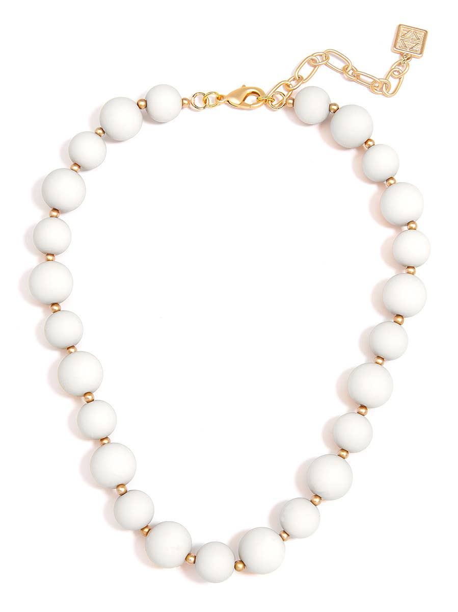 Zenzii Chunky Matte Beaded Collar Necklace Jewelry