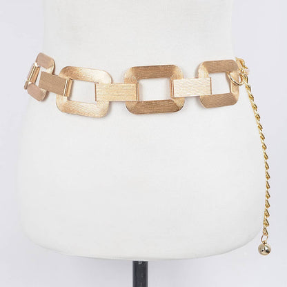 Multi Square Metal Chain Belt
