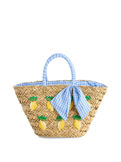 lemon straw bag