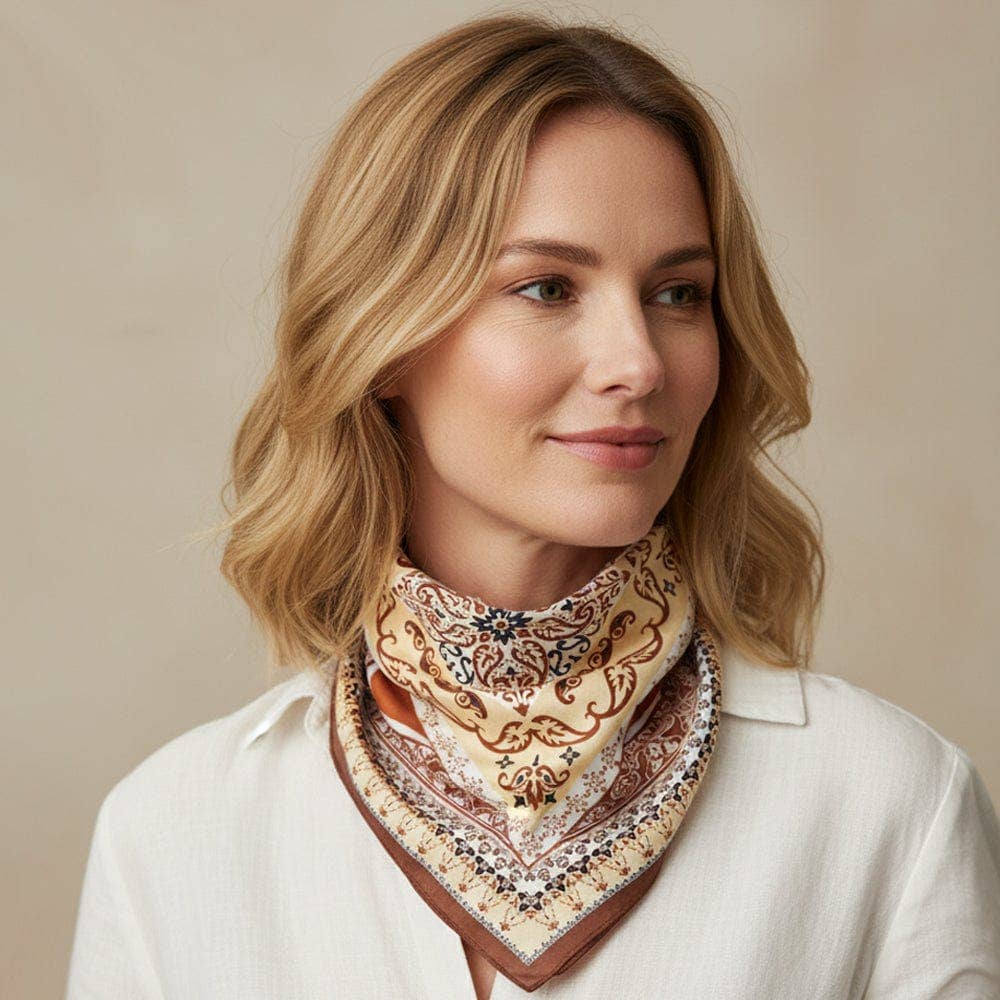 BS0096 Paisley and Arabesque Oriental Print Bandana
