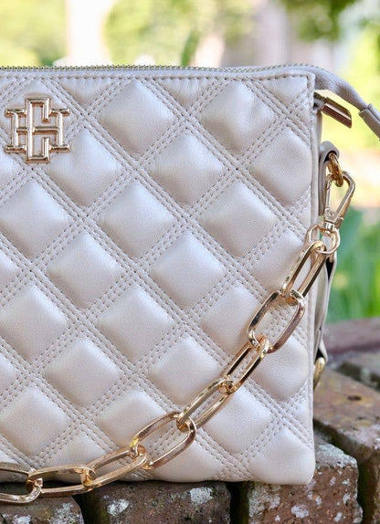 Caroline Hill Ariana Crossbody Pearl Quilted DQ