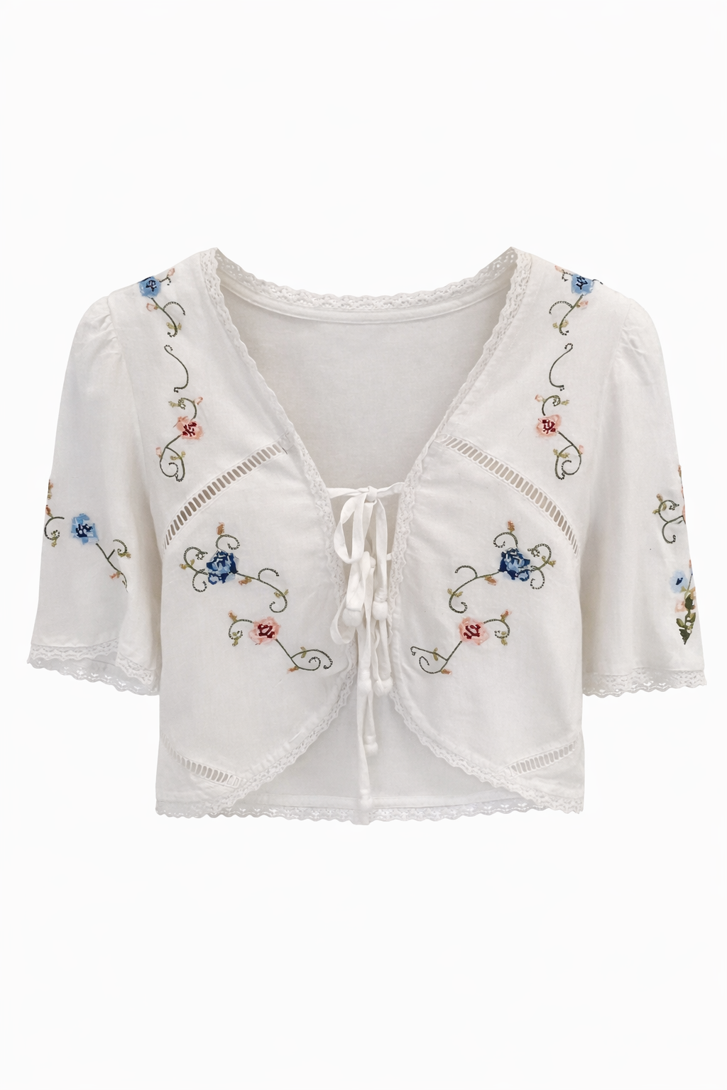 white floral embroidered top by Bila77
