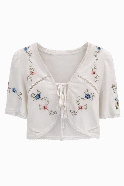 white floral embroidered top by Bila77
