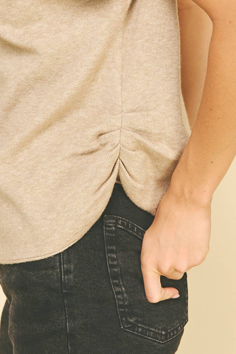 Shirring Sweater Vest