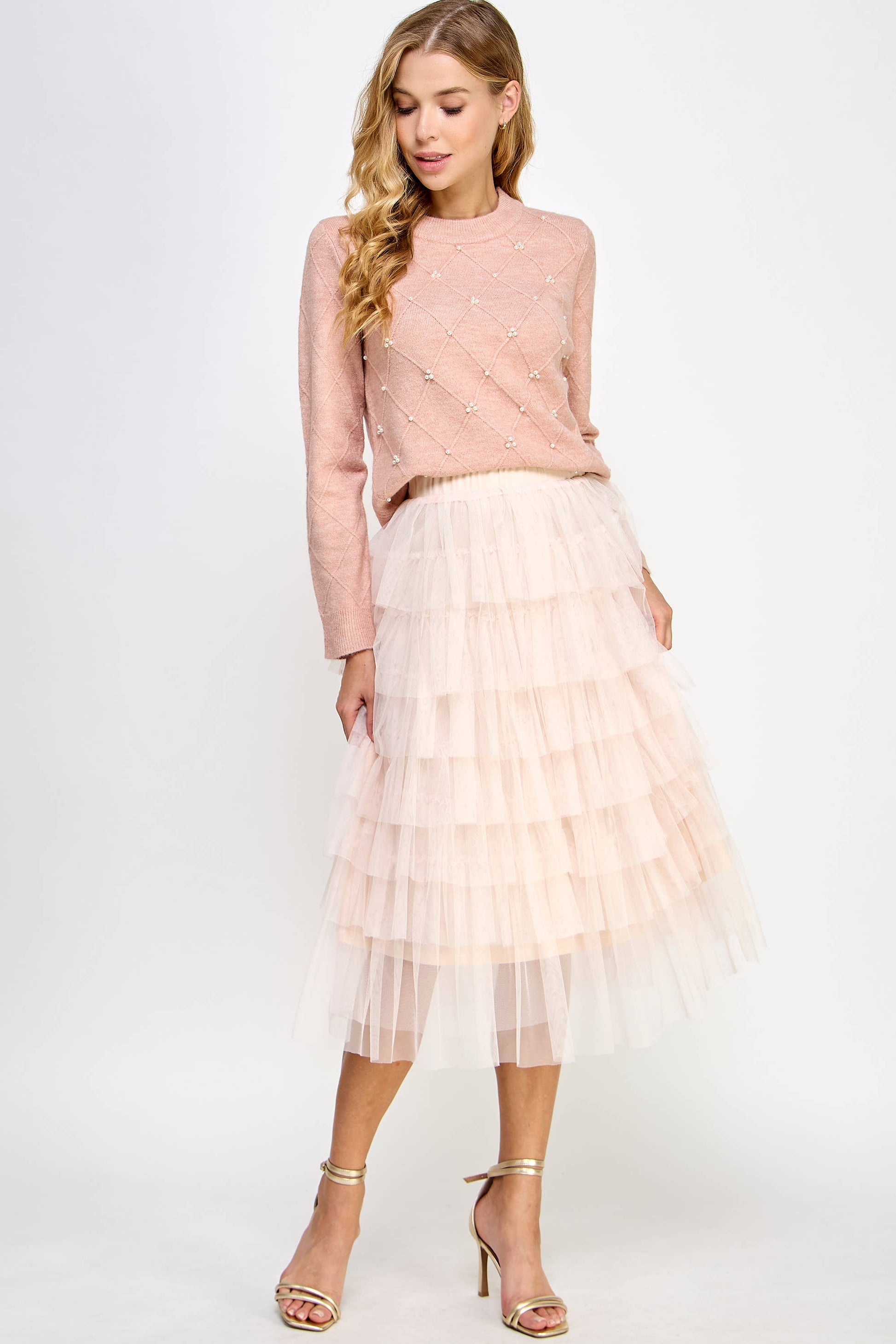 Pink tulle skirt