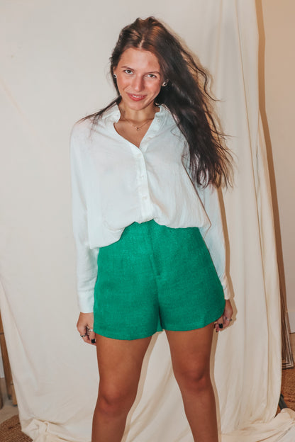 BRIA TWEED SHORTS GREEN