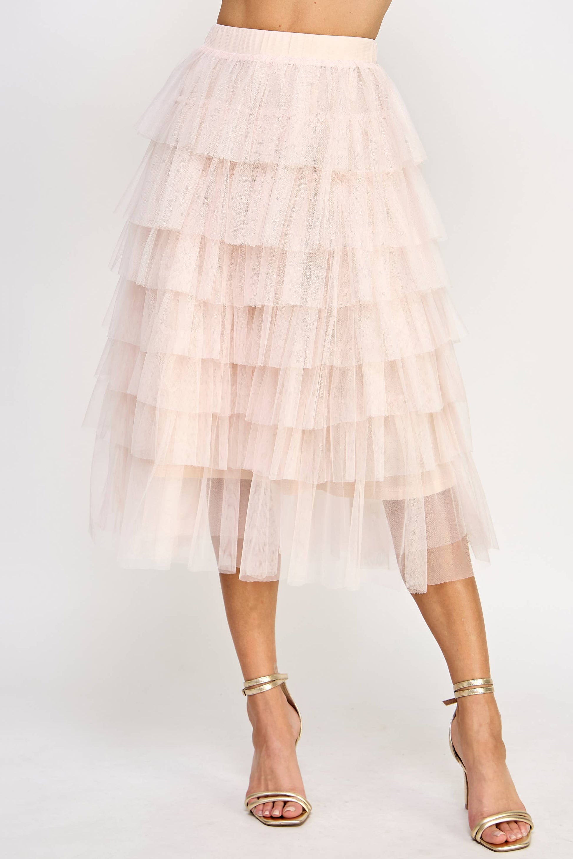 Pink tulle skirt
